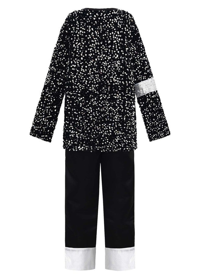 ReliBeauty boys girls 80s dance star costume 90s pop stage costume role play party for kids,150 - Image 2